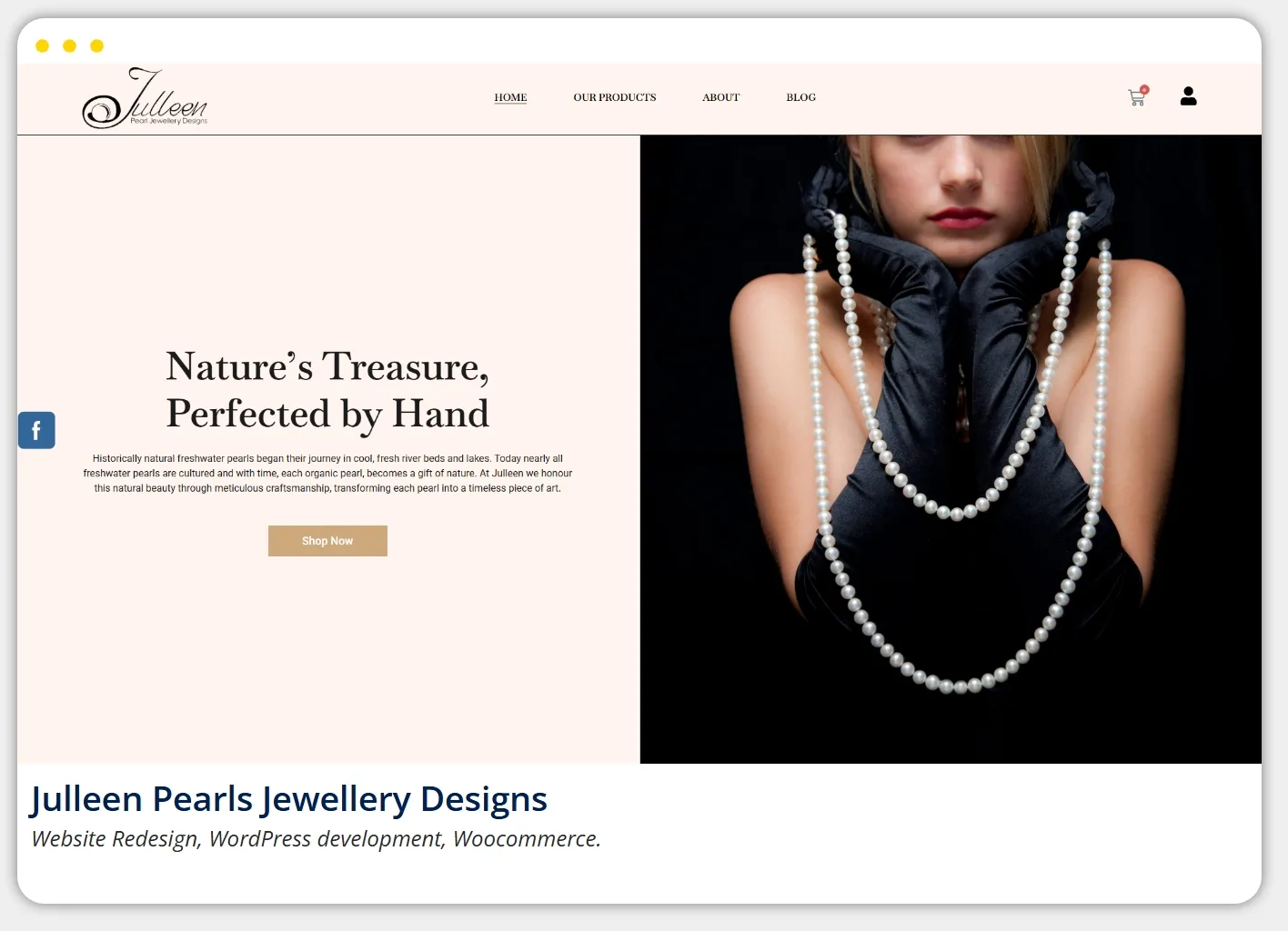 Julleen Pearls online store designed by PC Madness Web Services