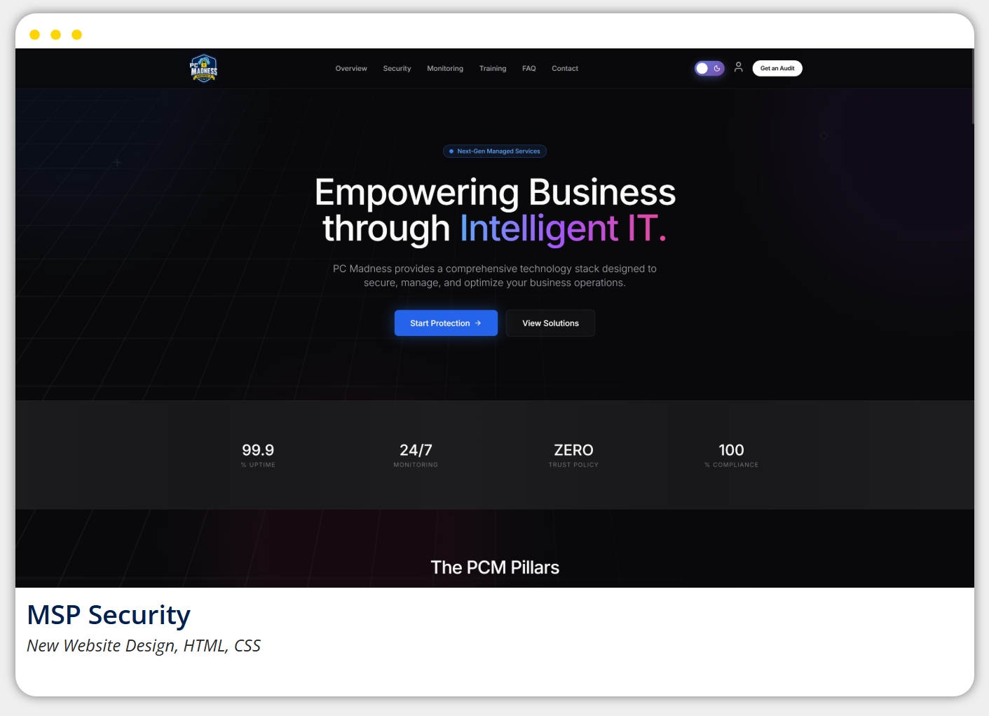 MSP Security Website Design