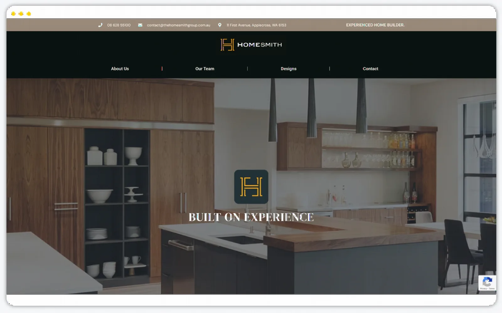 The Homesmith Group website designed by PC Madness Web Services